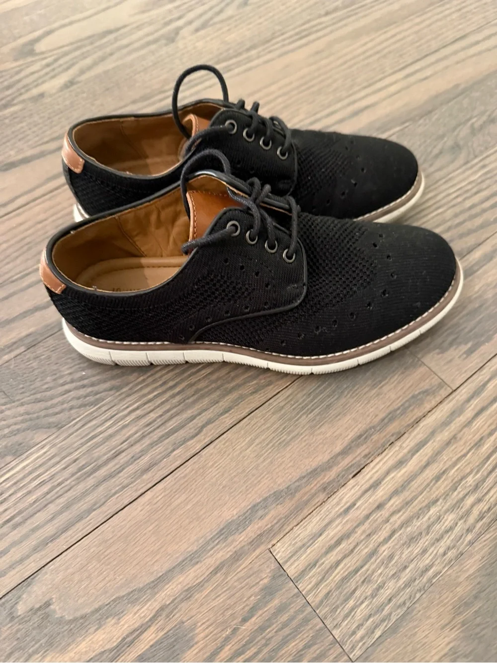 Johnston & Murphy Kids Black Knit Dress Oxfords - Like New!